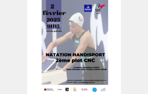 AURAY NATATION vous donne rdv pour la 2e CNC Handisport le 2 février 2025! 🏊‍♀️✨