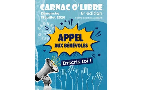 Appel aux bénévoles – Carnac O'Libre